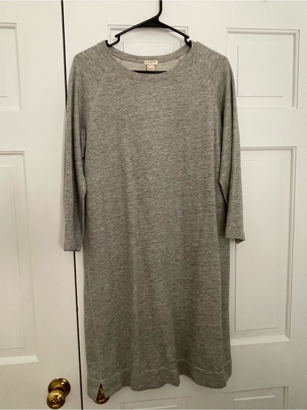 J. Crew Heather Gray Midi Knit Shift Dress